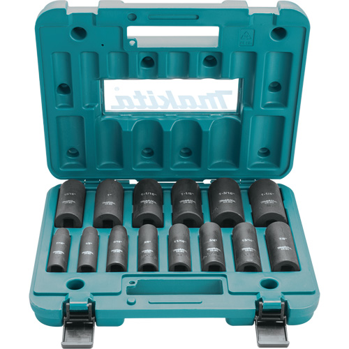 Jeu de douilles profondes, 14 Mcx, Chocs, Prise de 1/2", Profond Helyx Safety & Industrial Supplies