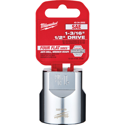 SAE Socket with Four Flat Sides, 1-3/16", 1/2" Drive, 6 Points Helyx Safety & Industrial Supplies
