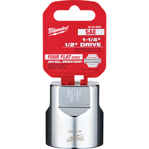 SAE Socket with Four Flat Sides, 1-1/4", 1/2" Drive, 6 Points Helyx Safety & Industrial Supplies