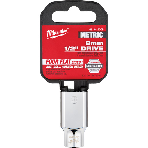 Metric Socket with Four Flat Sides, 8 mm, 1/2" Drive, 6 Points Helyx Safety & Industrial Supplies