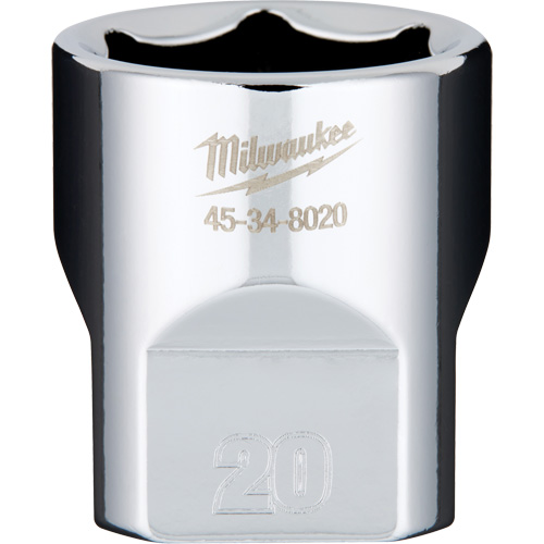 Metric Socket with Four Flat Sides, 20 mm, 3/8" Drive, 6 Points Helyx Safety & Industrial Supplies