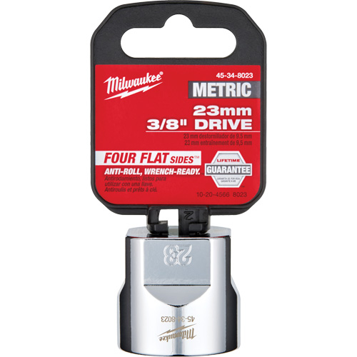 Metric Socket with Four Flat Sides, 23 mm, 3/8" Drive, 6 Points Helyx Safety & Industrial Supplies