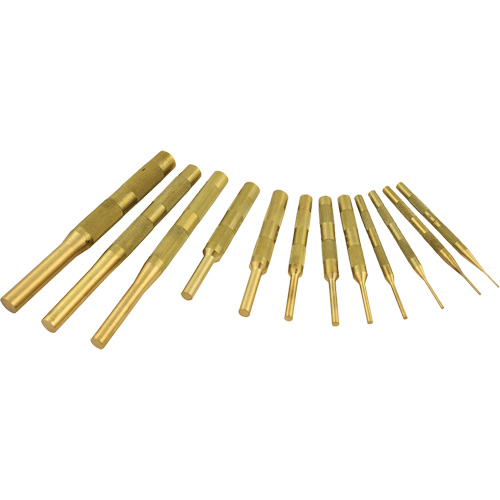 Brass Pin Punch Set, 12 Pieces Helyx Safety & Industrial Supplies