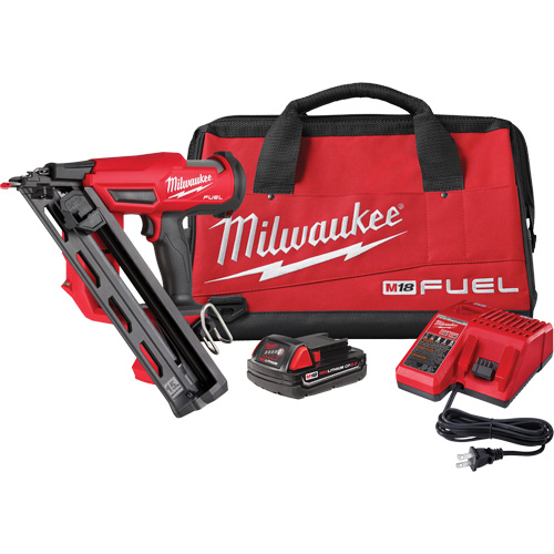 M18 Fuel 15 Gauge Finish Nailer Kit, 18 V, Lithium-Ion Helyx Safety & Industrial Supplies