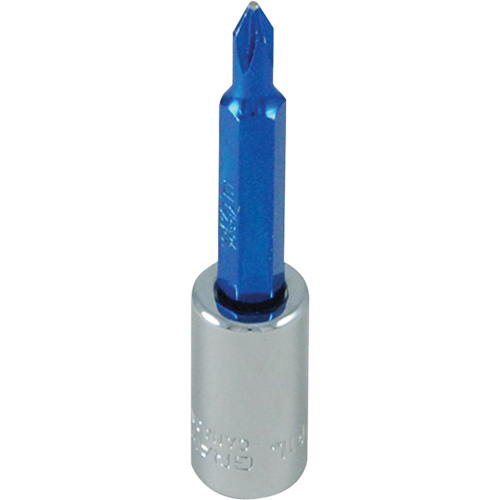 Douille tournevis &agrave; embout bleu, Phillips, #1, Prise 1/4" Helyx Safety & Industrial Supplies