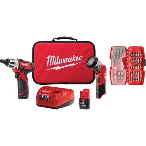 Trousse daccessoires pour tournevis avec lampe de travail, Lithium-ion, 12 V Helyx Safety & Industrial Supplies
