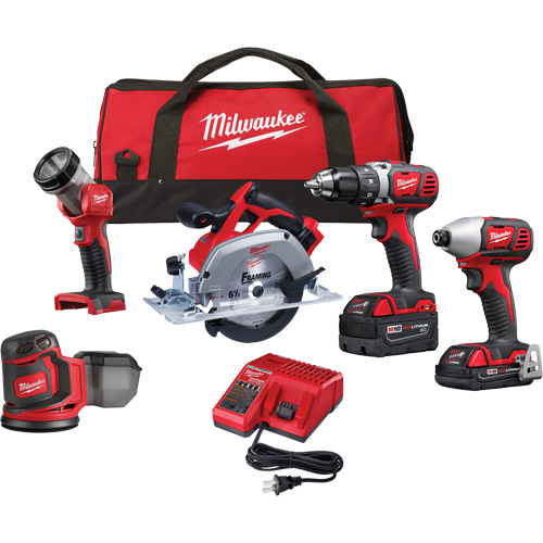 Trousse 5 pi&egrave;ces doutil combin&eacute; M18, Lithium-ion, 18 V Helyx Safety & Industrial Supplies