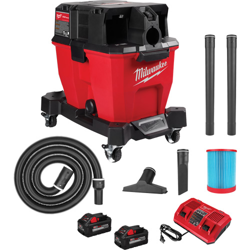 M18 Fuel Cordless Dual-Battery Wet/Dry Vacuum, 18 V, 9 gal. Capacity Helyx Safety & Industrial Supplies
