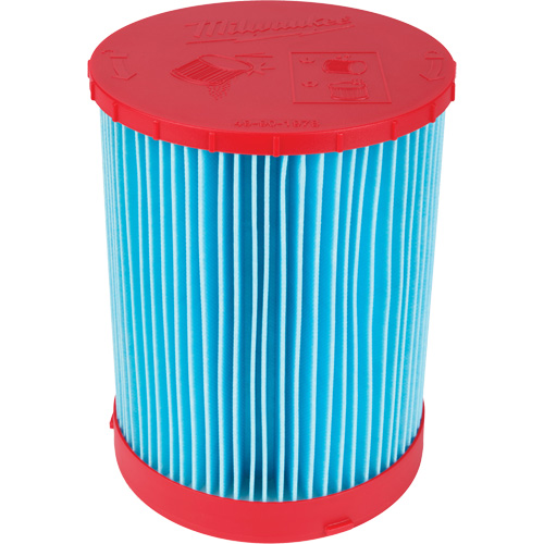 Large Wet/Dry Vacuum High-Efficiency Filter, Cartridge, Fits 12 US gal./9 US gal./6 US Gal. Helyx Safety & Industrial Supplies