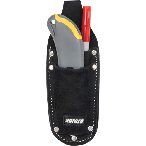 Utility Pouch, Knife Holder, Leather, 3 Pockets Helyx Safety & Industrial Supplies