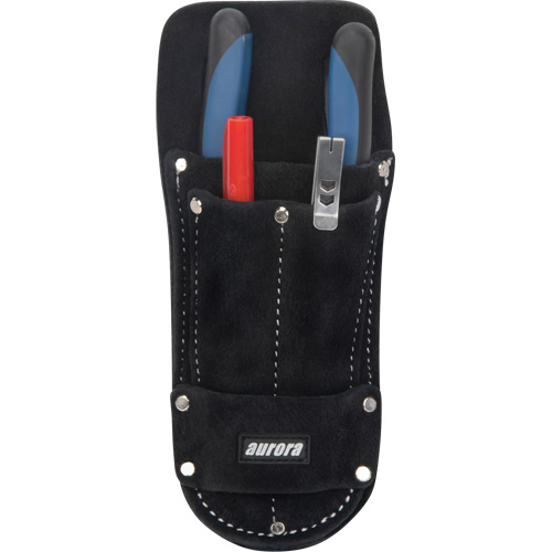 Tool Pouch, Plier Holder, Leather, 3 Pockets Helyx Safety & Industrial Supplies
