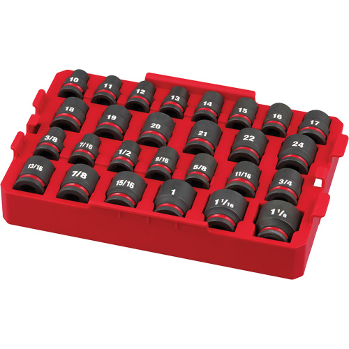 Shockwave Impact Duty Packout Socket Set, 27 Pcs, Impact, 1/2" Drive Size Helyx Safety & Industrial Supplies