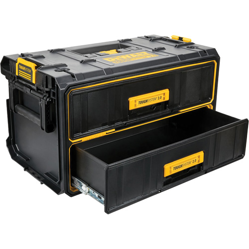 ToughSystem&reg; 2.0 Two-Drawer Unit, 12-1/3" x 12-3/5", Black/Yellow Helyx Safety & Industrial Supplies