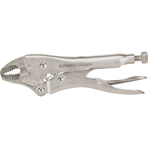 Locking Pliers with Wire Cutter, 5" Length, Curved Jaw Helyx Safety & Industrial Supplies