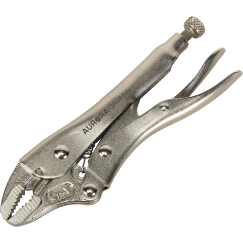 Locking Pliers with Wire Cutter, 5" Length, Curved Jaw Helyx Safety & Industrial Supplies