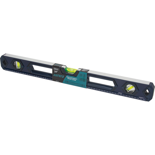 High-Accuracy Level, Box, 2' L, Aluminum, 3, Non-Magnetic Helyx Safety & Industrial Supplies