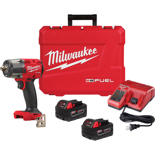 M18 Fuel Mid-Torque Impact Wrench with Pin Detent Kit, 18 V, 1/2" Socket Helyx Safety & Industrial Supplies