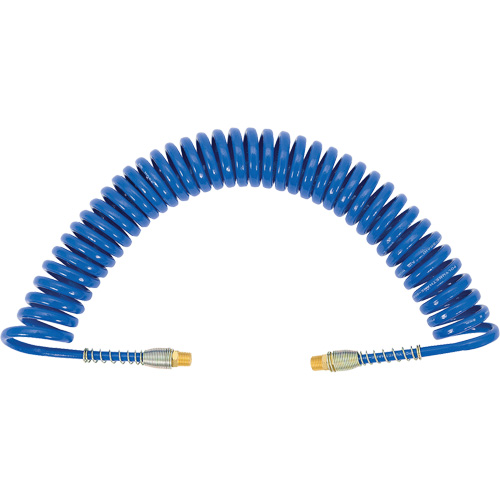 APUB-3825 Recoil Air Hose with Swivel Fittings & Protective Spring, Air, 3/8" ID x 25' L, Polyurethane Helyx Safety & Industrial Supplies