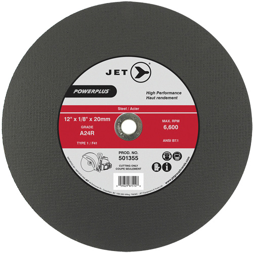 Meule &agrave; tronçonner PowerPlus A24R, 12" x 1/8", Arbre de 20 mm, Type 1, 6600 Tr/min Helyx Safety & Industrial Supplies