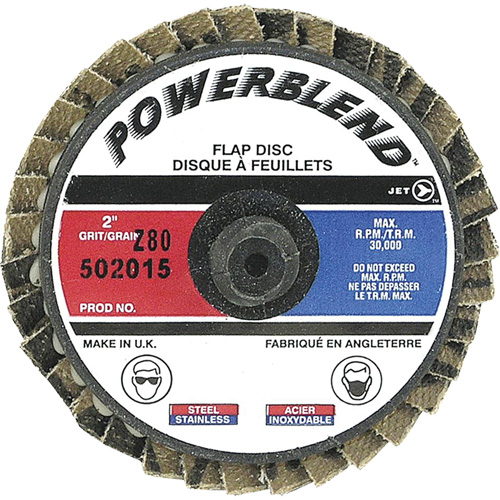Disque &agrave; feuillets PowerBlend Roll-On, 2" x Type R, Grain Z80 Helyx Safety & Industrial Supplies