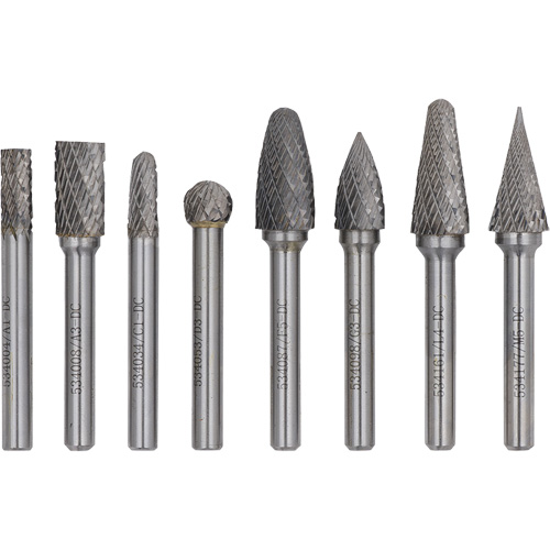CBHP-8 Jet-Kut&reg; Premium Carbide Burr Set, 8 Pieces Helyx Safety & Industrial Supplies