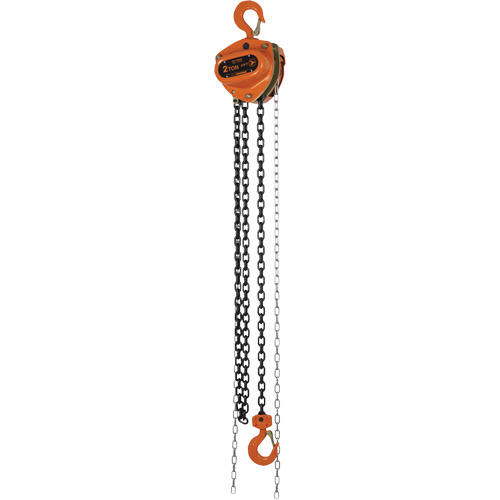 Palans &agrave; chaîne de s&eacute;rie KCH, Lev&eacute;e 10', Cabacit&eacute; 4400 lb (2 tonnes), Chaîne en Acier alli&eacute; Helyx Safety & Industrial Supplies