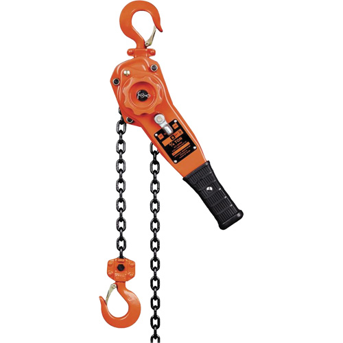 KLP Series Lever Chain Hoists, 5' Lift, 1500 lbs. (0.75 tons) Capacity, Steel Chain Helyx Safety & Industrial Supplies