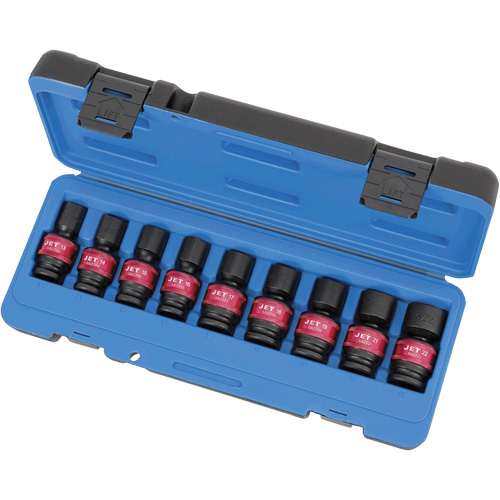 PSU912M Jeux de douilles universelles, 9 Mcx, Chocs, Prise de 1/2" Helyx Safety & Industrial Supplies
