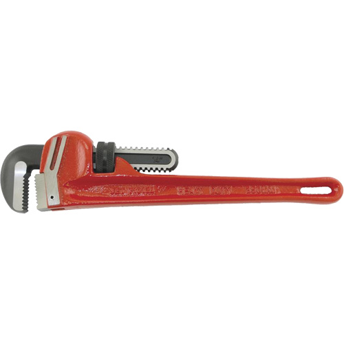 PW-14 Steel Pipe Wrenches - Chrome Molybdenum Jaw, 2-7/16" Jaw Capacity, 14" Long, Chrome Finish Helyx Safety & Industrial Supplies