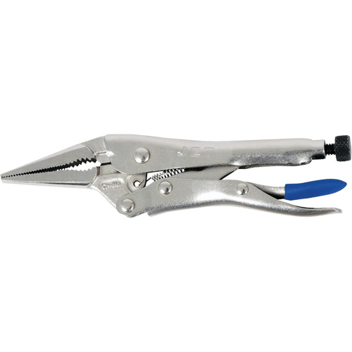 J4LN Long Nose Locking Pliers with Wire Cutter, 4" Length, Long Nose Helyx Safety & Industrial Supplies