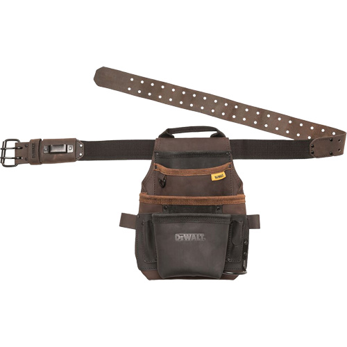 Poche &agrave; outils et ceinture, Porte-outil multiple, Cuir, 12 Poches Helyx Safety & Industrial Supplies
