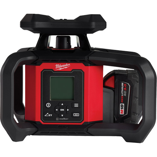 M18 Red Exterior Dual Slope Rotary Laser Level Kit with Receiver & Remote, 4000' (1219.2 m) Helyx Safety & Industrial Supplies