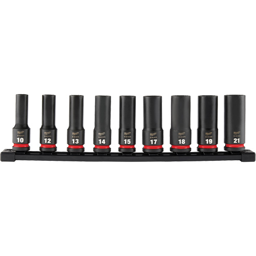 Shockwave Impact Duty Metric 6 Point Socket Set, 9 Pcs, Impact, 1/2" Drive Size, Deep Helyx Safety & Industrial Supplies