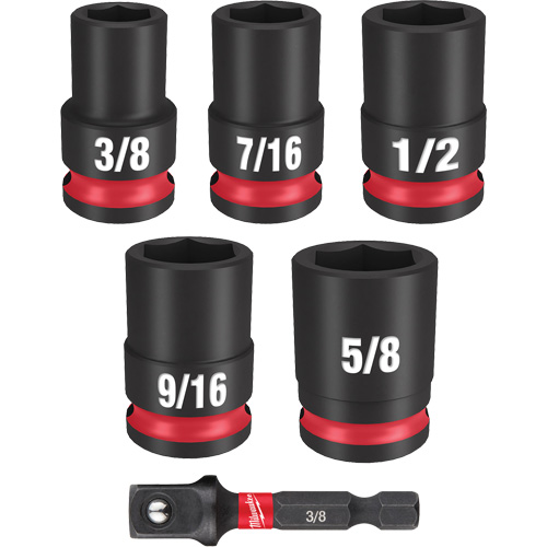 Shockwave Impact Duty SAE Socket Set, 6 Pcs, Impact, 3/8" Drive Size Helyx Safety & Industrial Supplies