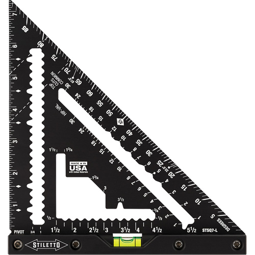 Stiletto Carpenter Square with Level Helyx Safety & Industrial Supplies
