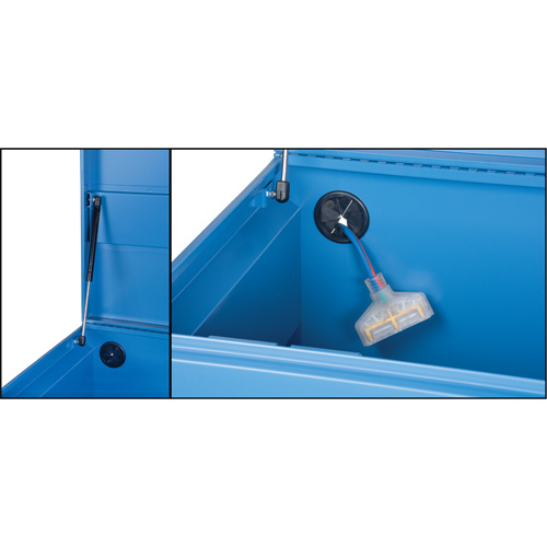 Coffre &agrave; outils de chantier, 60" x 24" x 27-1/2", Acier, Bleu Helyx Safety & Industrial Supplies