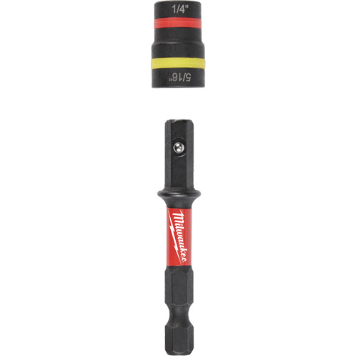 Tourne-&eacute;crous 2-en-1 Shockwave Impact Duty Quik-Clear, 5/16"/1/4" prise, 2-1/4" lo, Magn&eacute;tique Helyx Safety & Industrial Supplies