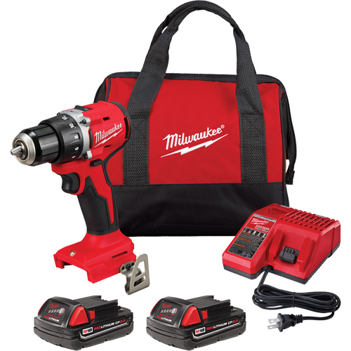 Ensemble perceuse/visseuse compacte sans balai M18, Lithium-ion, 18 V, Mandrin 1/2", Couple 550 lb-po Helyx Safety & Industrial Supplies