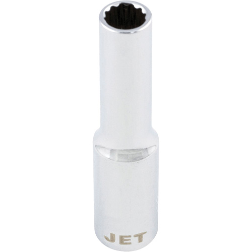 Douille chrom&eacute;e, 8 mm, Prise 1/4", 12 pans, Profond Helyx Safety & Industrial Supplies