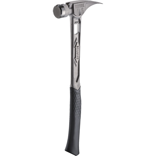 TIBONE Milled Titanium Framing Hammer, 15 oz., Solid Steel Handle, 17-17/50" L Helyx Safety & Industrial Supplies