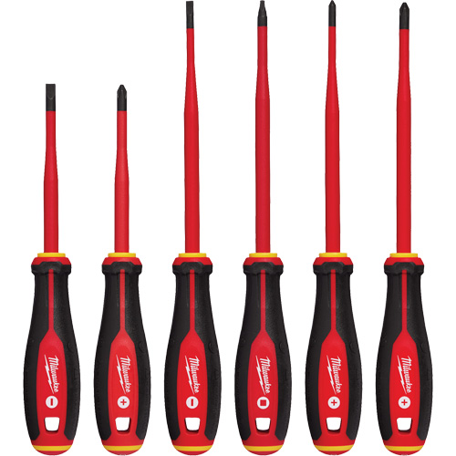 Insulated Slim Tip Screwdriver Set, 6 Pcs., Magnetic Helyx Safety & Industrial Supplies