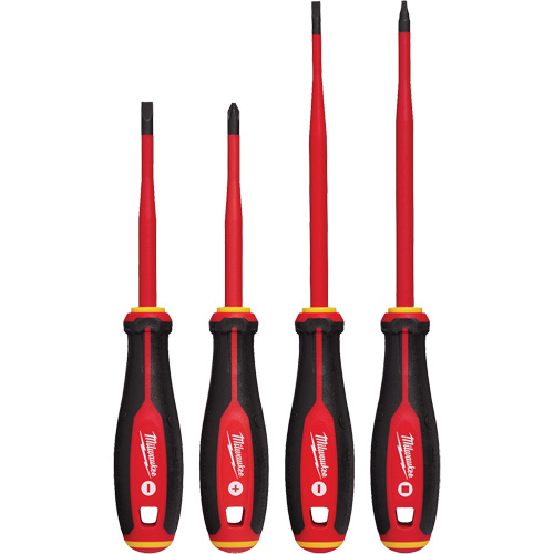 Insulated Slim Tip Screwdriver Set, 4 Pcs., Magnetic Helyx Safety & Industrial Supplies