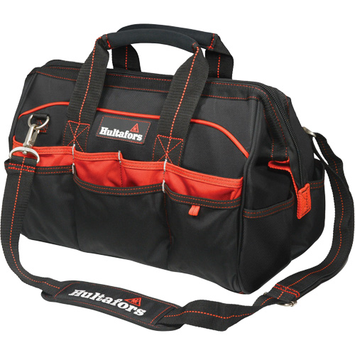 Sacs &agrave; outils pour ouvrier 16", Polyester balistique, Noir/Rouge Helyx Safety & Industrial Supplies