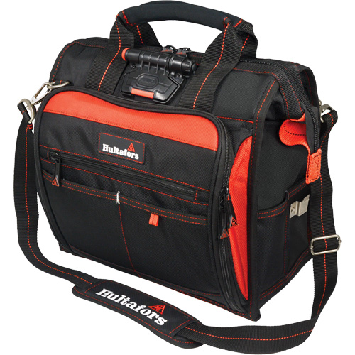 Lighted Technician's Tool Bag, Ballistic Polyester, Black/Red Helyx Safety & Industrial Supplies