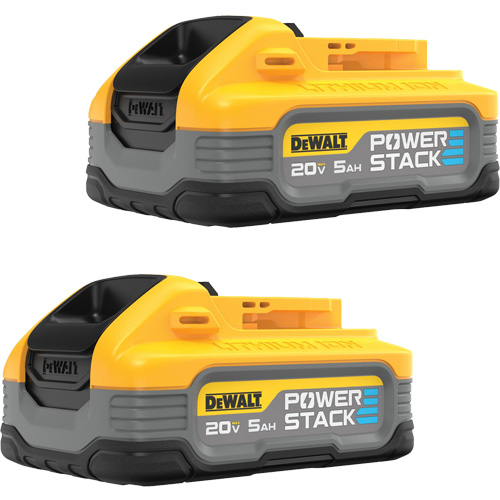 2 batteries POWERSTACK, Lithium-ion, 20 V, 5 Ah Helyx Safety & Industrial Supplies