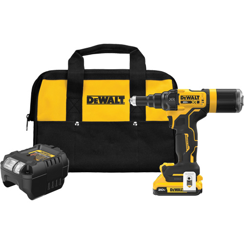 XR&reg; Brushless Cordless 3/16" Rivet Tool Kit Helyx Safety & Industrial Supplies