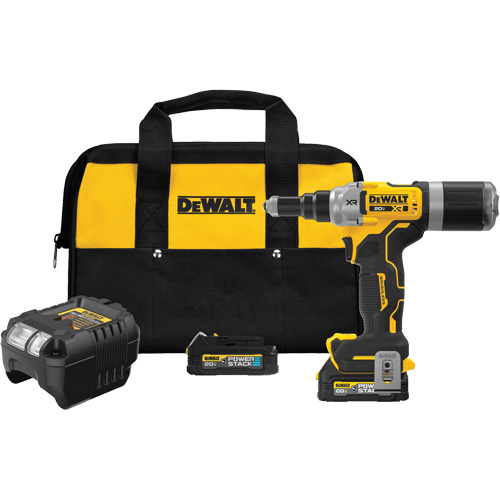 XR&reg; Brushless Cordless 1/4" Rivet Tool Kit with POWERSTACK Helyx Safety & Industrial Supplies