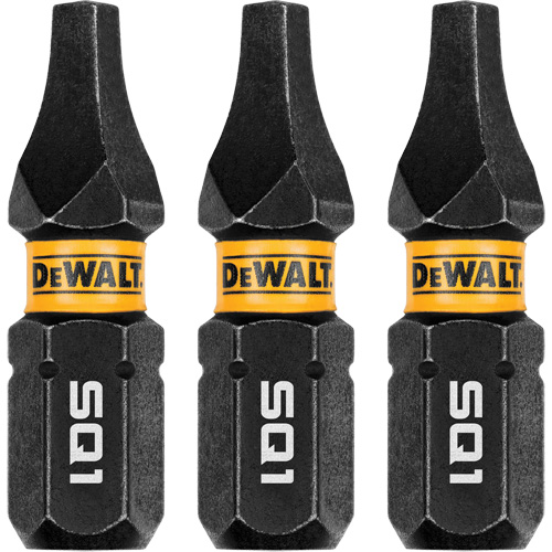 3-Piece FLEXTORQ&reg; Impact Screwdriving Bits, Square, #1, 1/4" Drive Helyx Safety & Industrial Supplies