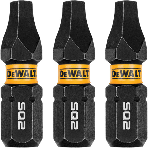 3-Piece FLEXTORQ&reg; Impact Screwdriving Bits, Square, #2, 1/4" Drive Helyx Safety & Industrial Supplies