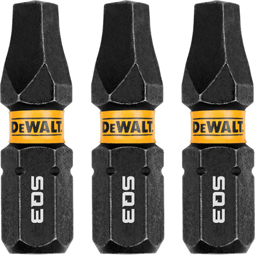 3-Piece FLEXTORQ&reg; Impact Screwdriving Bits, Square, #3, 1/4" Drive Helyx Safety & Industrial Supplies